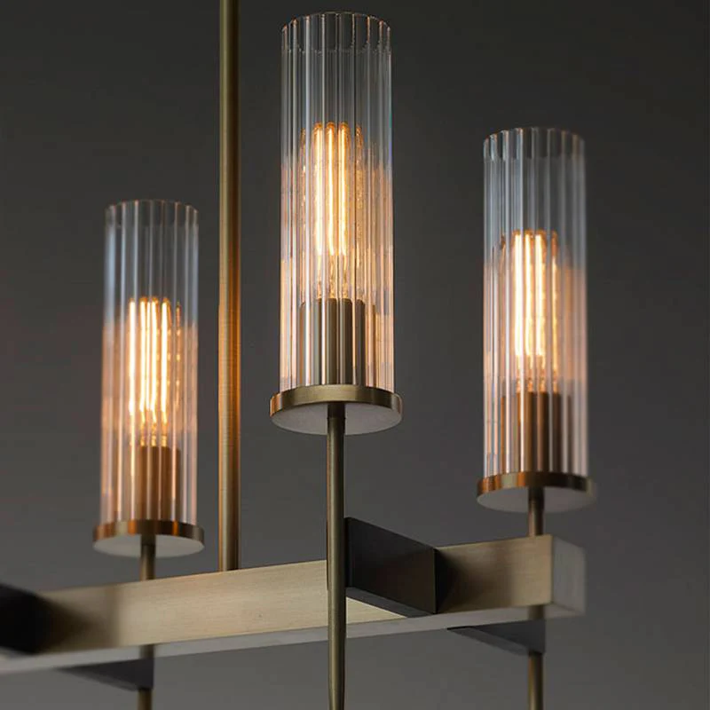 Vallon Channel Glass Linear Chandelier 60" - Image 4