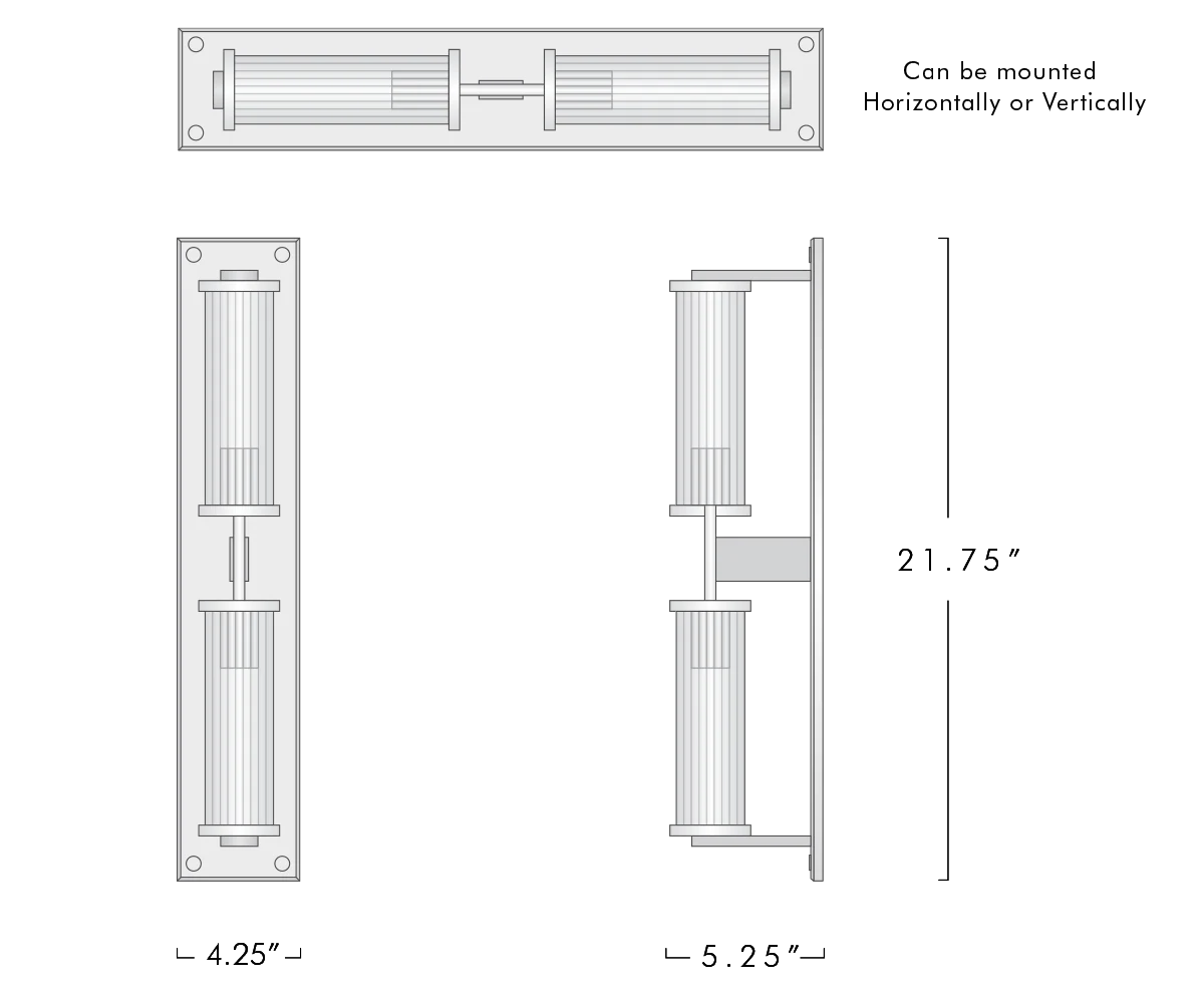 Vallon Channel Glass Linear Wall Sconce - Image 6