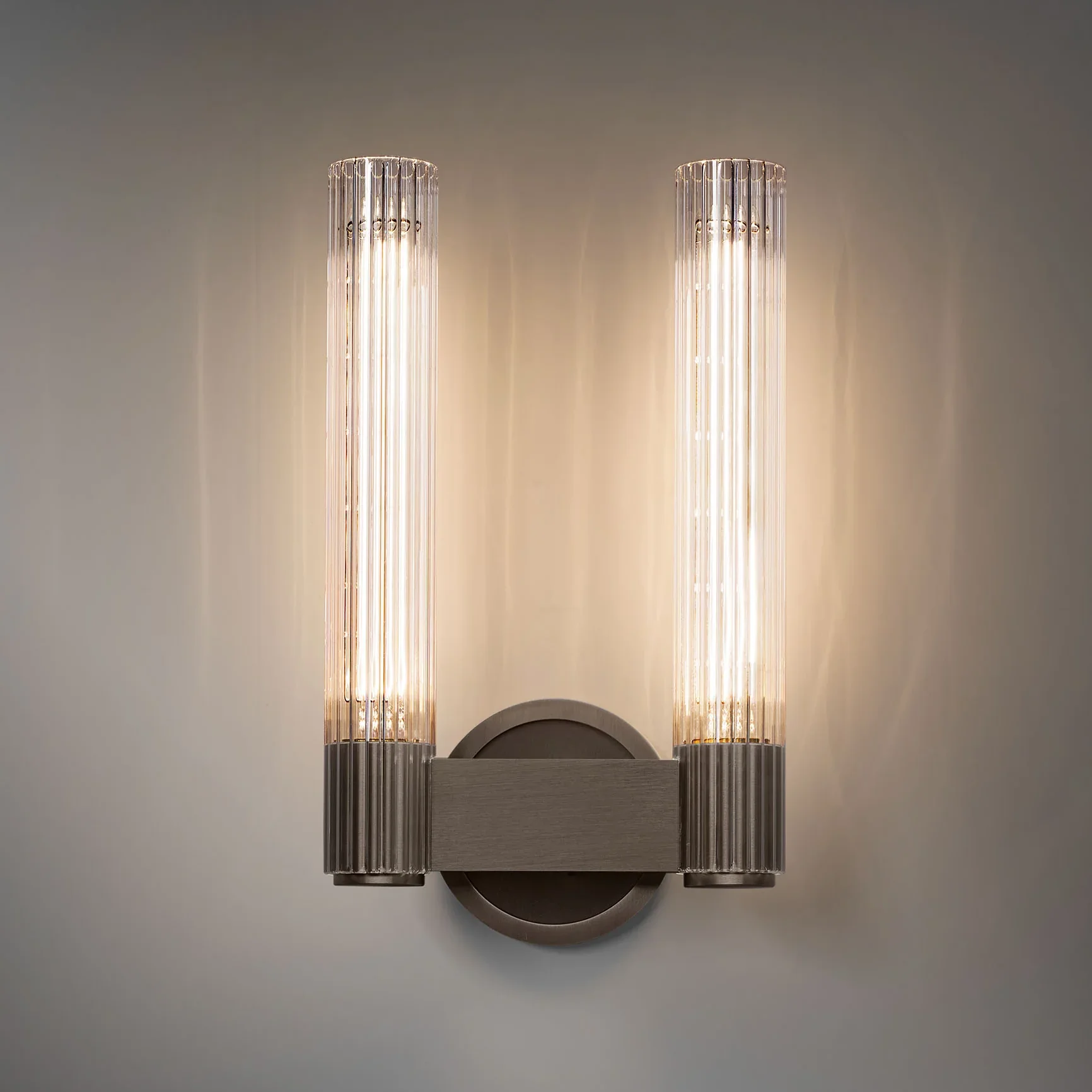 Vallon Etched Glass Double Wall Sconce - Image 4