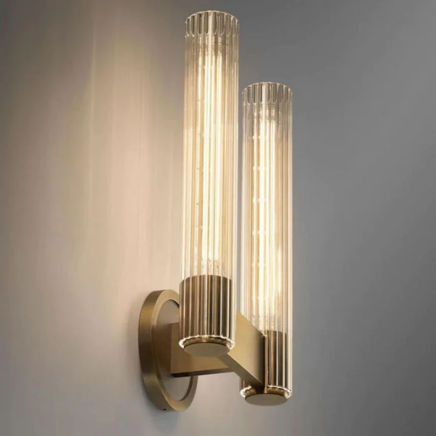 Vallon Etched Glass Double Wall Sconce - Image 5