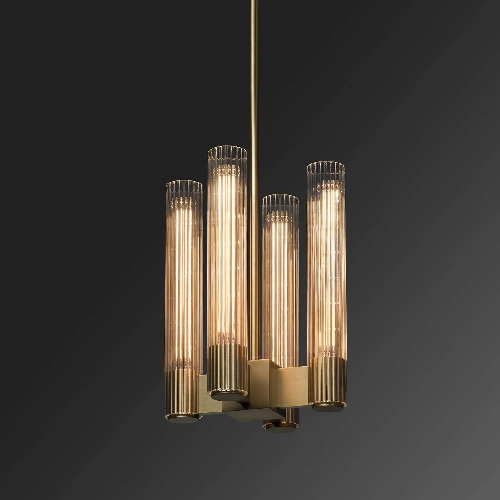 Vallon Etched Glass Pendant Light
