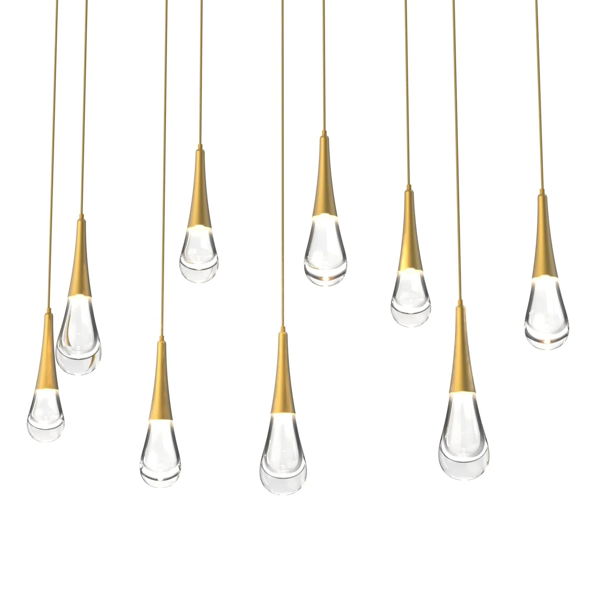 Water Drop Liquid Rectangle Chandelier - Image 8